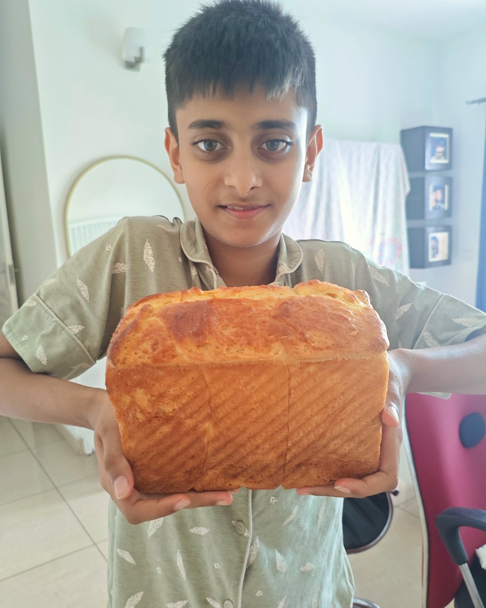 Fresh golden brioche bread baked by Lakshyya for Lucky Bakes
